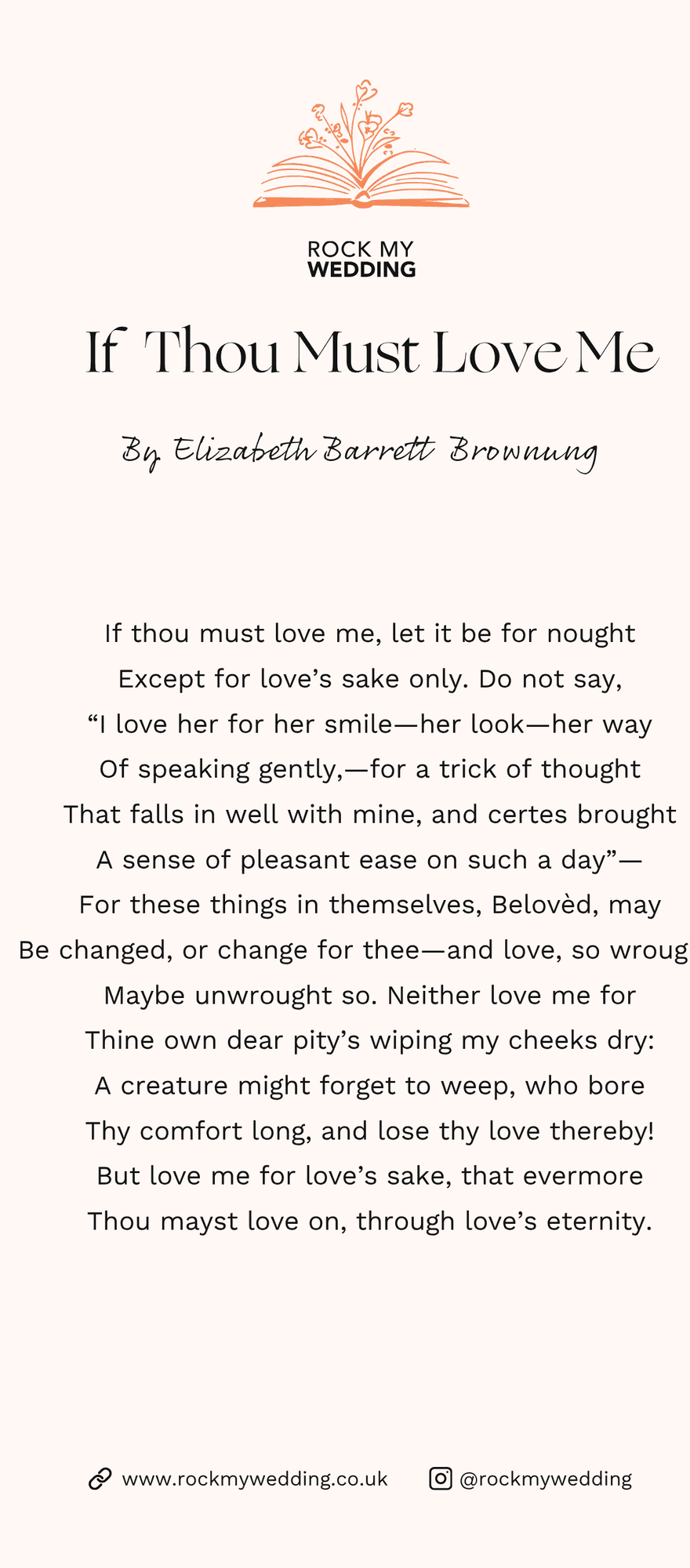 ifmthou must love me Elizabeth Barrett Browning