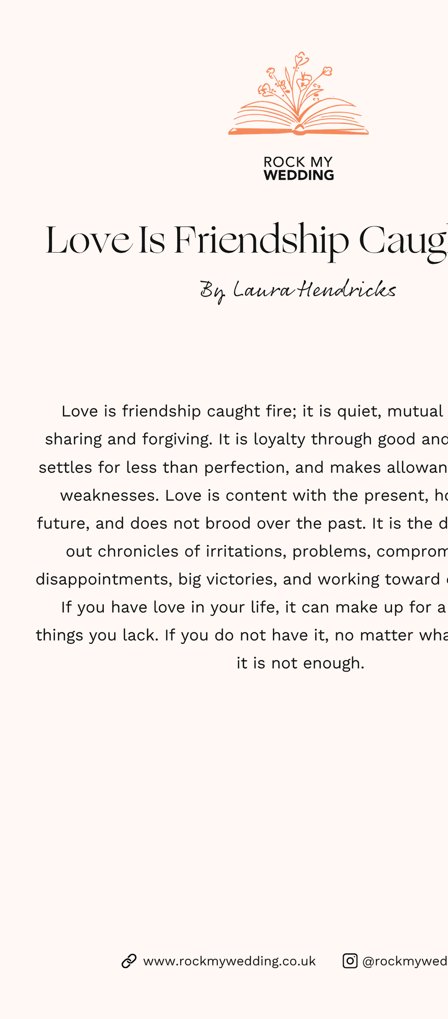 love is frienship caught fire Laura Hendricks