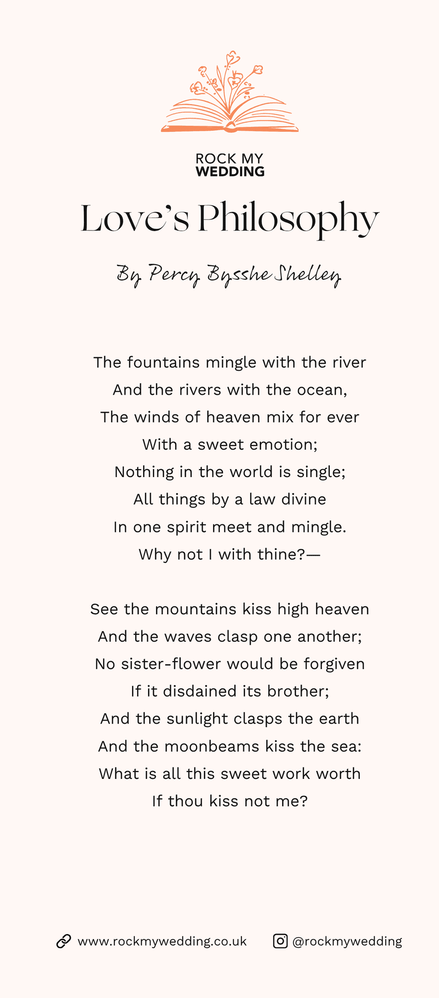 love's philosophy Percy B Shelley
