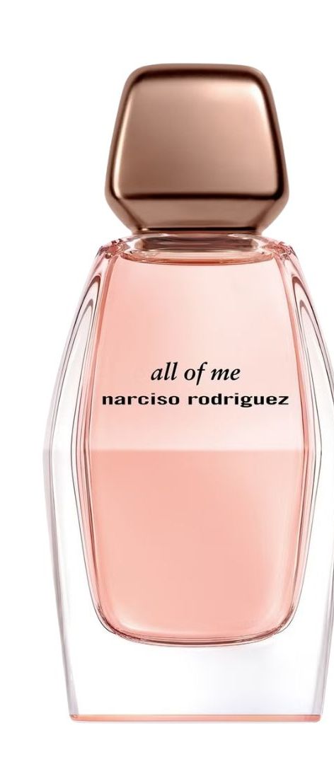 Narciso Rodriguez All of Me Eau de Parfum – blush pink bridal fragrance bottle blending rose centifolia, geranium, and creamy white muscs for a modern wedding perfume