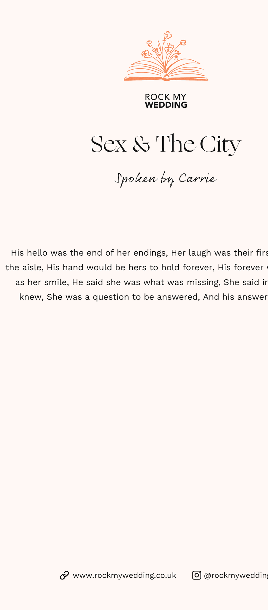 sex & the city spoken by Carrie