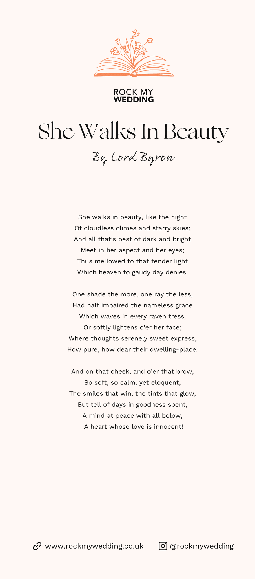 she walks in beauty Lord Byron