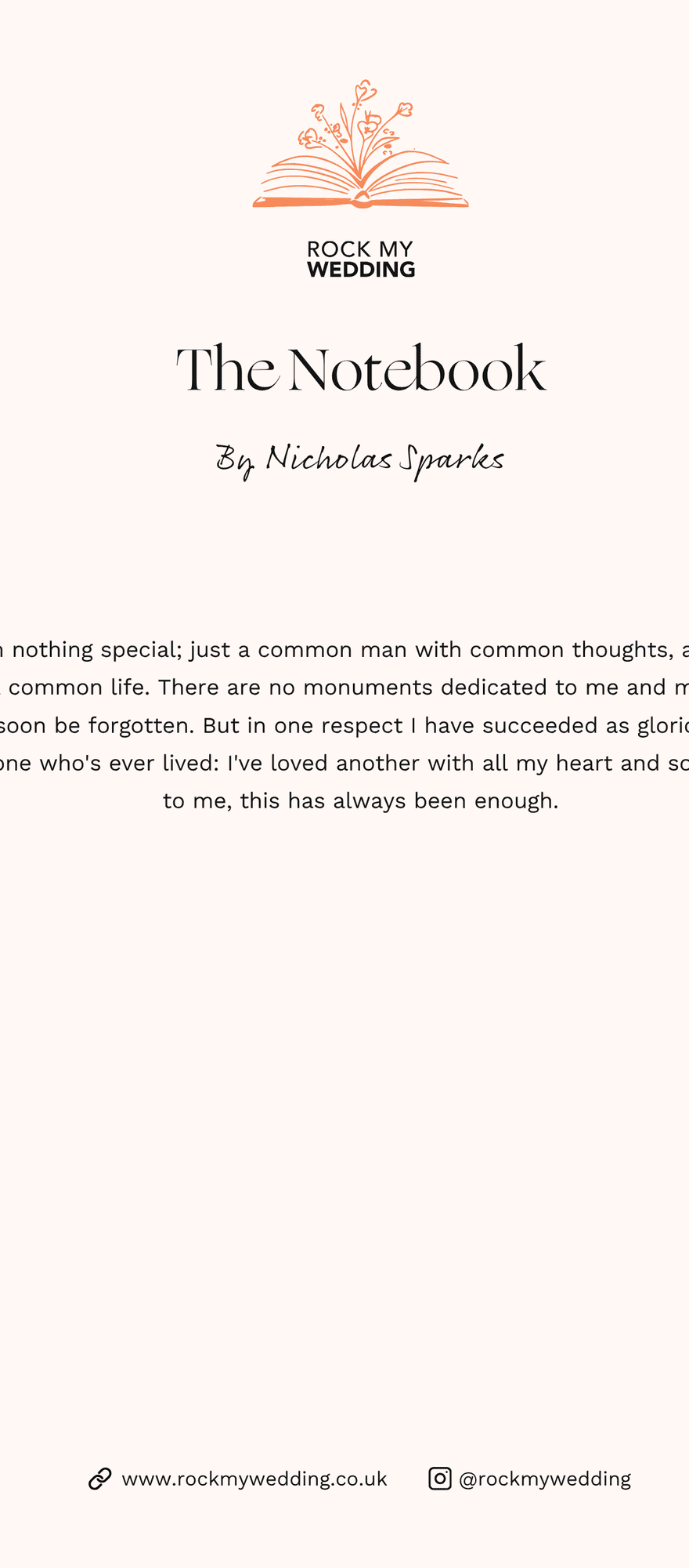 the notebook by Nicholas Spark