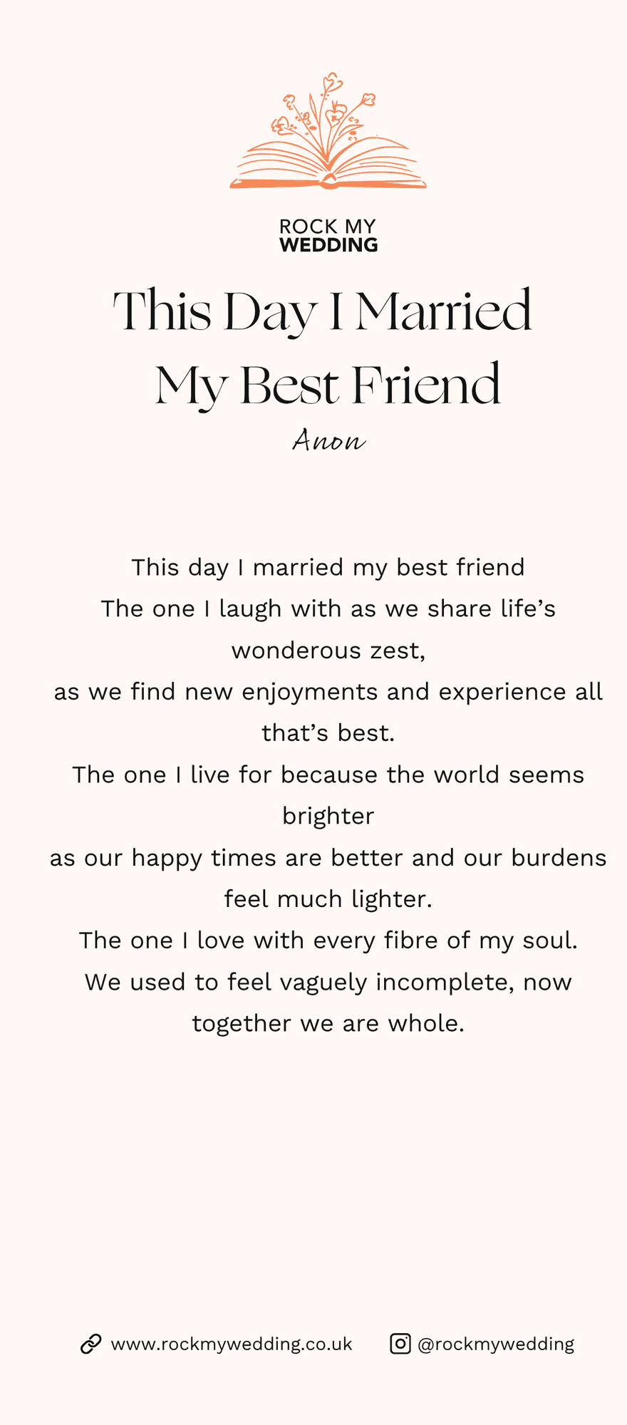 this day I married my best friend Anon