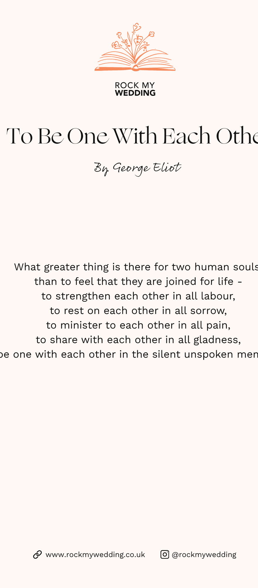 to be one with each other George Eliot