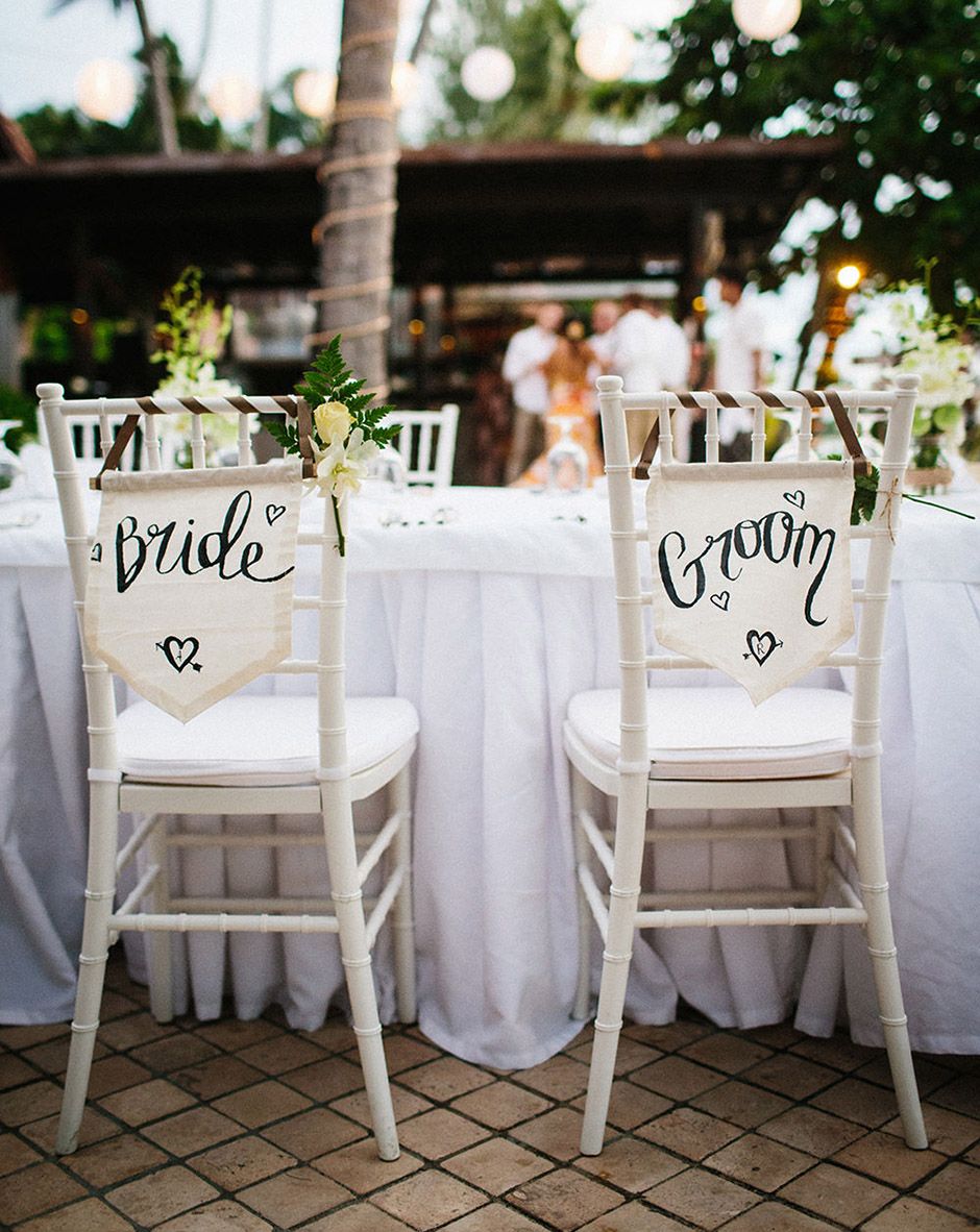 Creative Bride and Groom Chair Decorations for Your Perfect Wedding