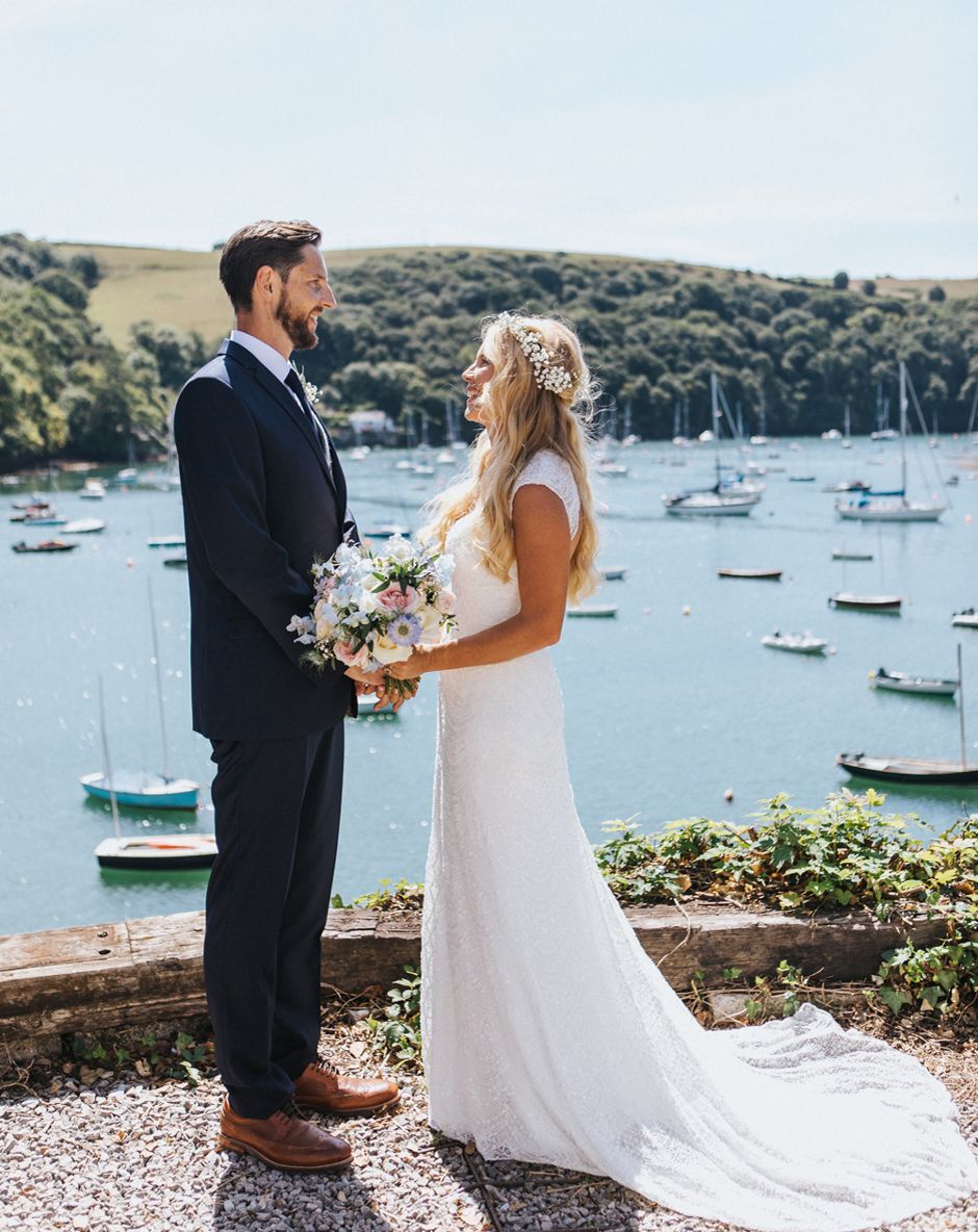 Coastal Wedding in Devon with Marquee Reception by The Sea Decorated ...