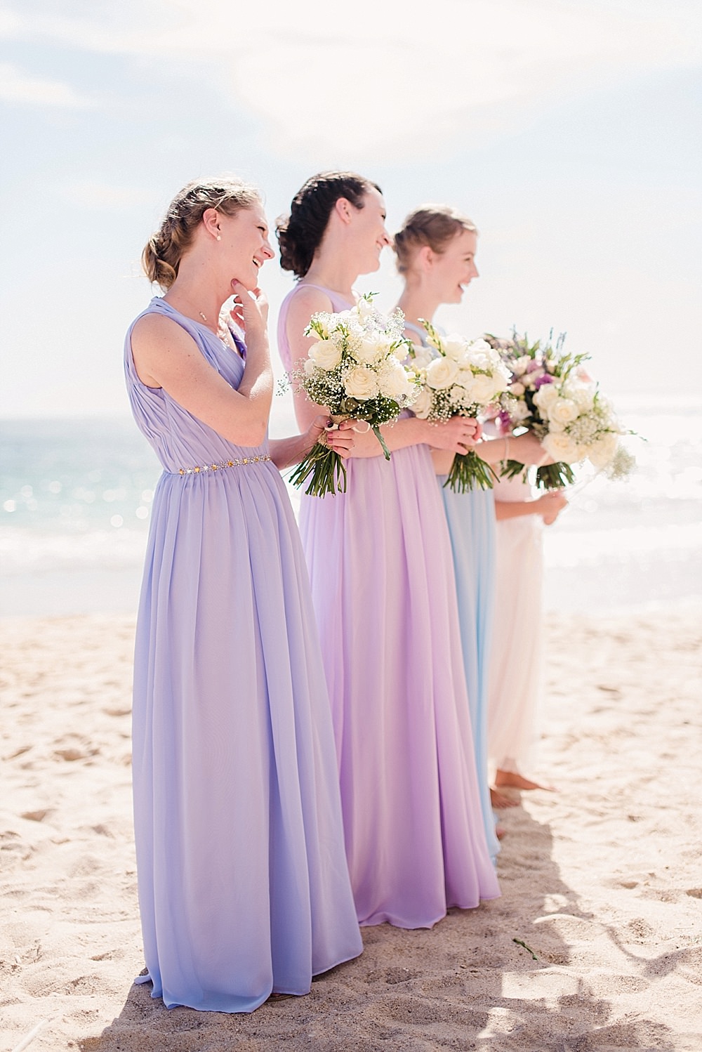  Boho  Beach Wedding  with Bride in High  Street  Separates 