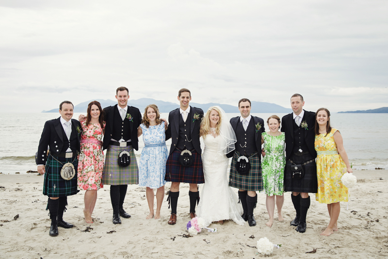 A Rustic Scottish Beach Wedding With Bride In Justin Alexander And