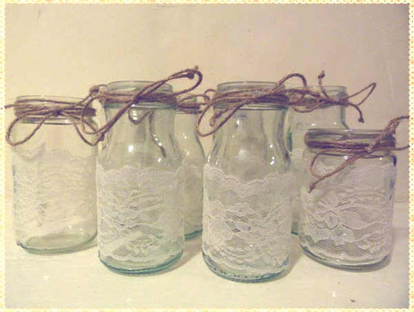 Diy Reception Vases Using Jam Jars And Baked Bean Tins