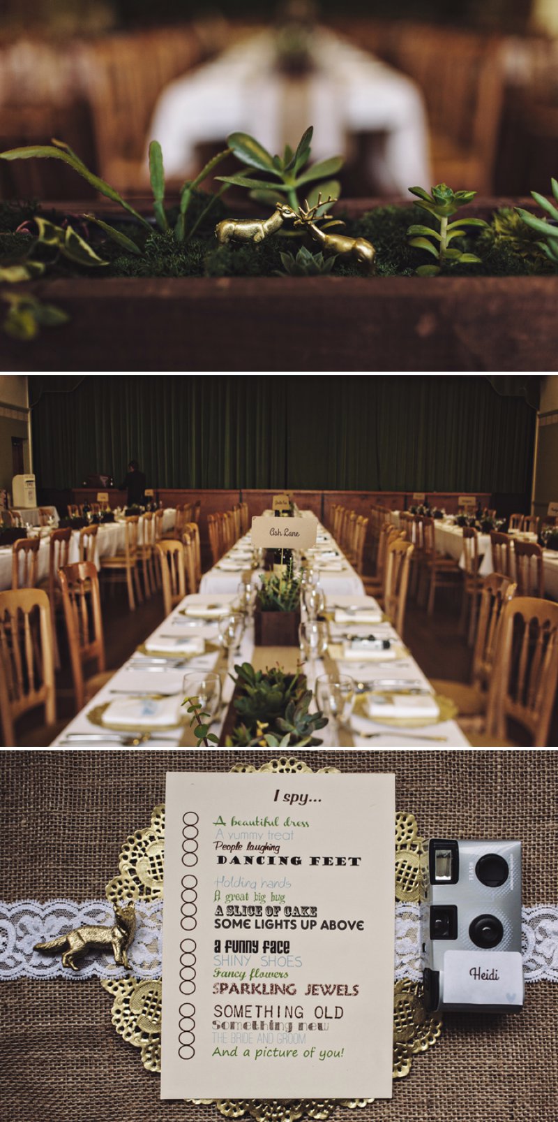 A Rustic Village Hall Wedding With A Blue And Gold Colour Scheme