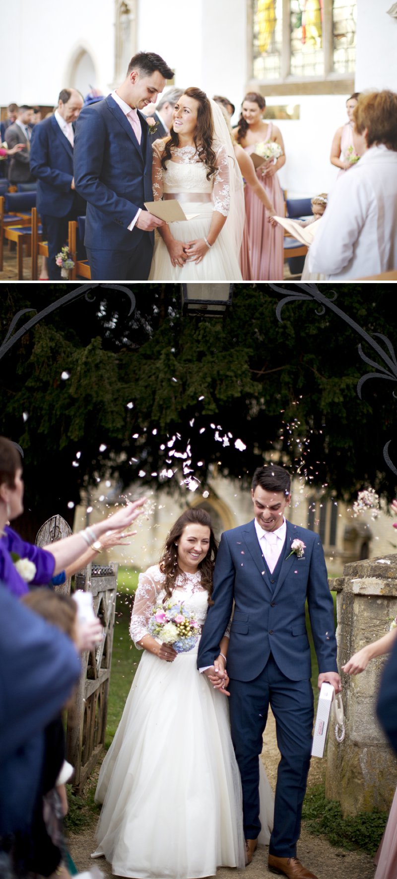 A Rustic Wedding At Hyde Barn In Stow On The Wold With A Pale Pink ...