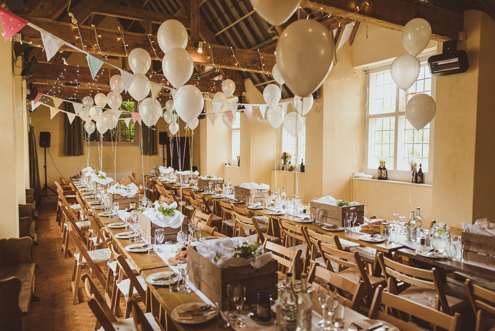 Village Hall Wedding With A Picnic Style Meal Bride Wears 50s