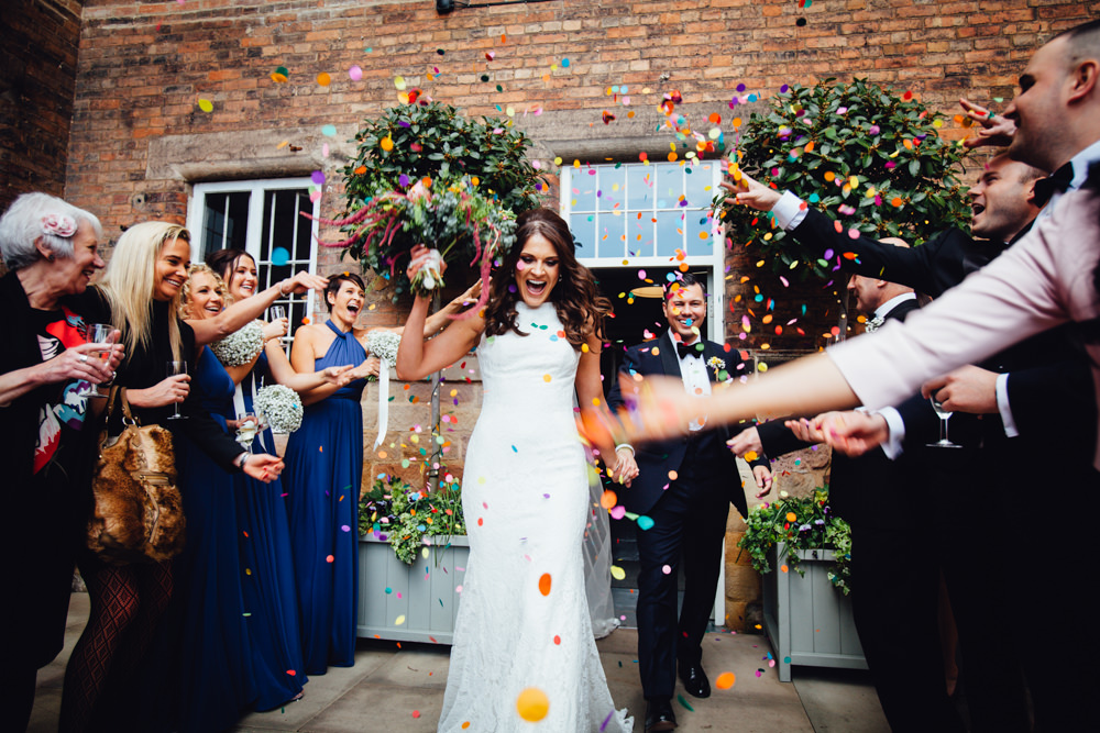 Industrial Wedding at The West Mill Venue | Pronovias Ornani ...