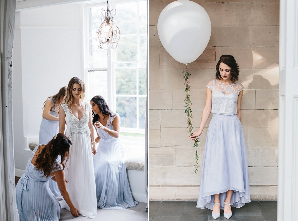 Spring 2019 Bridesmaids  Dresses  Sherbet Lemon And Powder Blue