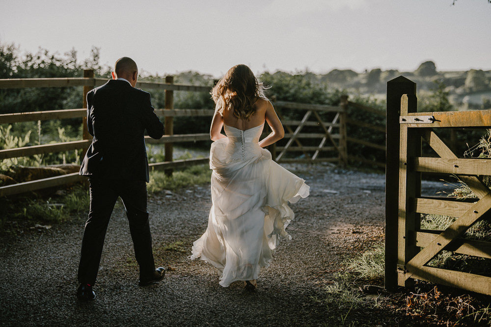 Cornwall Wedding At Trevenna Barn With Fairy Lights Peonies