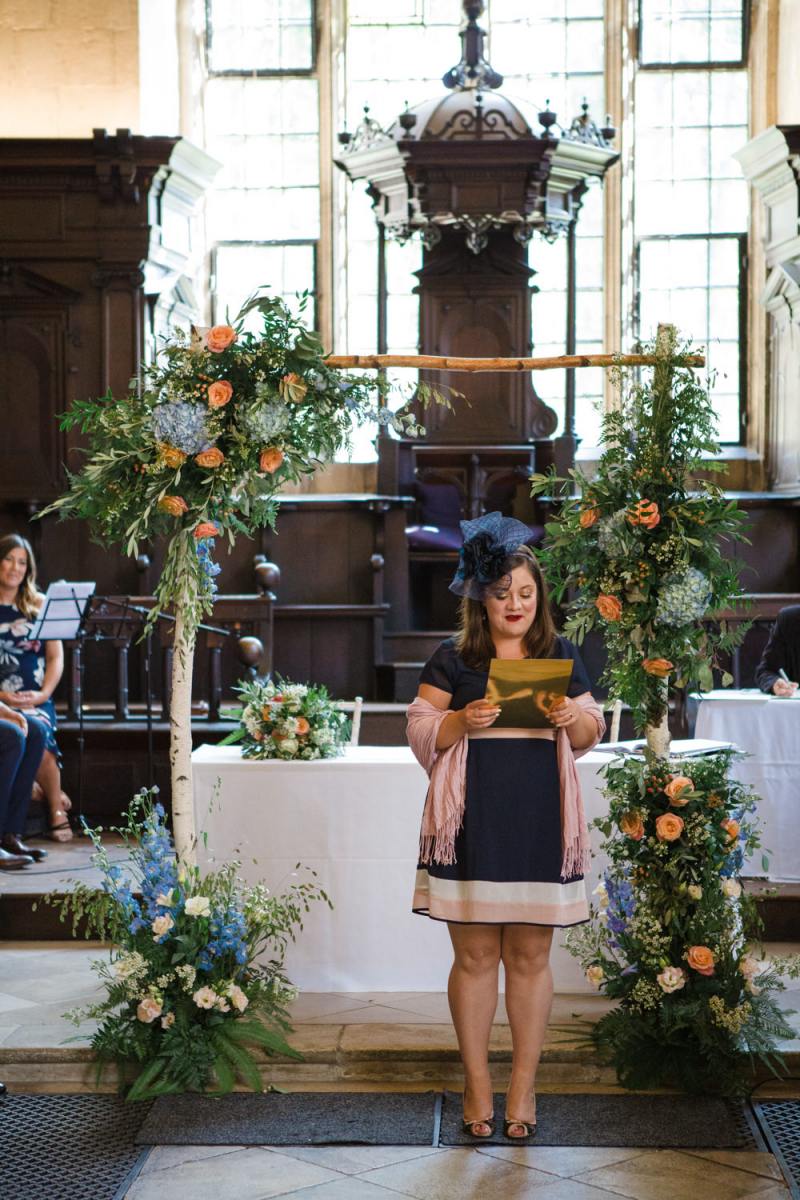 Bodleian Library Wedding  Oxford with Bride in Sassi 