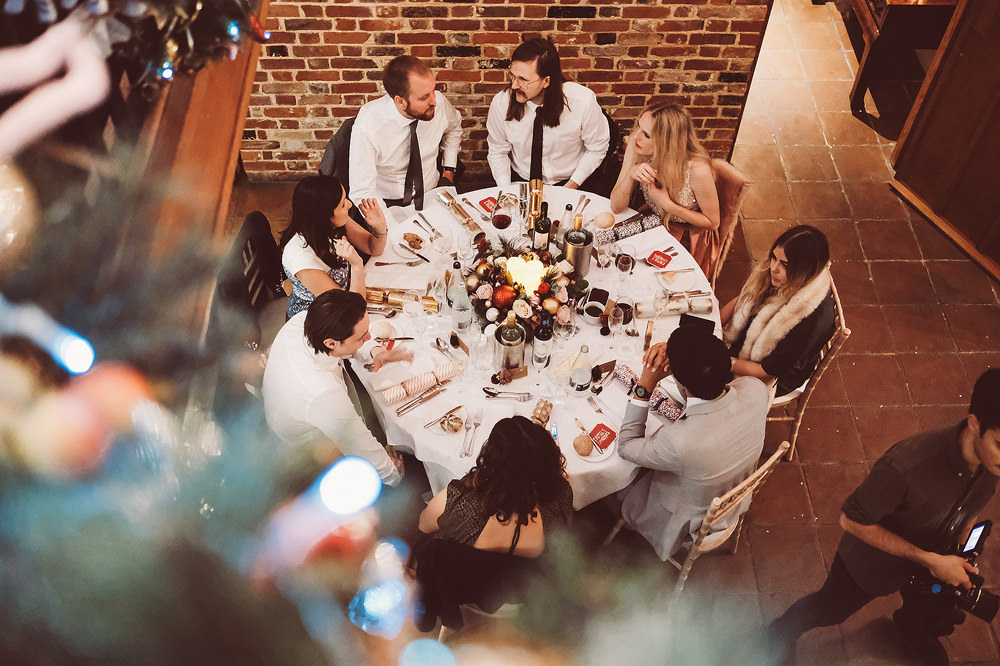 Blush Pink Christmas Wedding With Customised Faux Fur Coverup