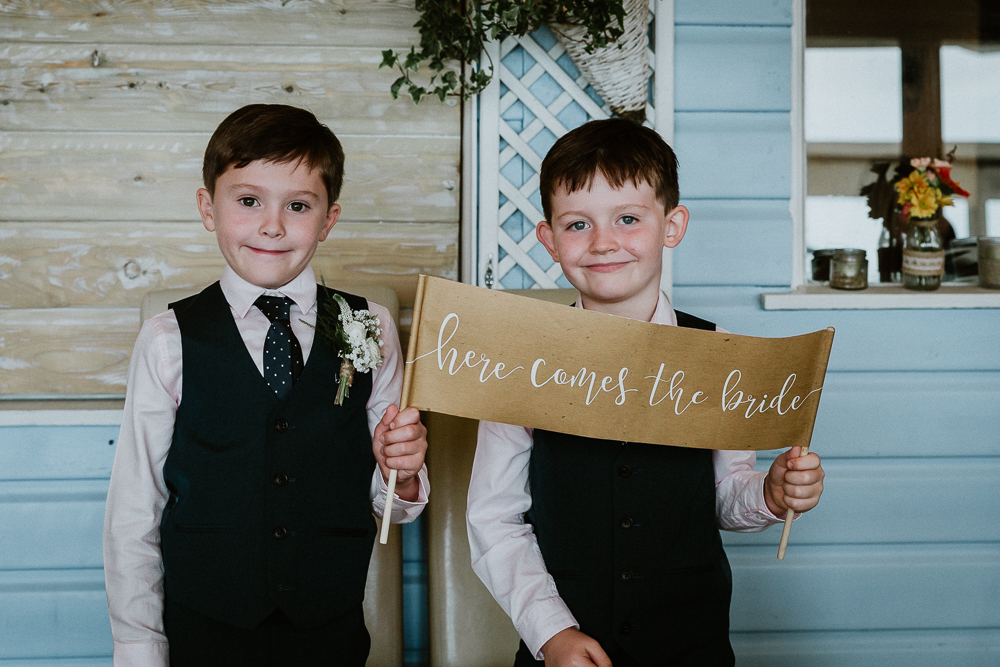 Lusty Glaze Beach Wedding In Newquay With Long Sleeve Wedding Dress