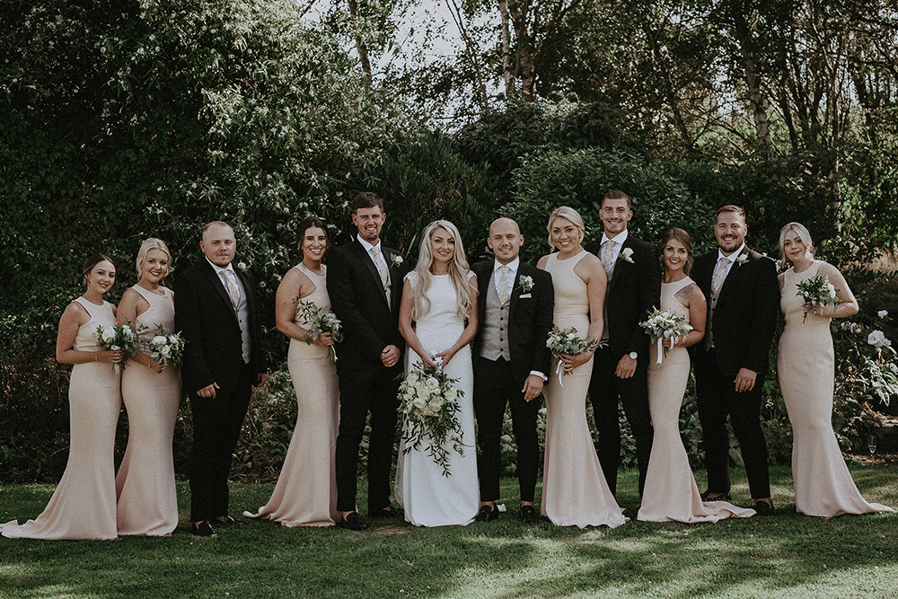 dark green bridal party