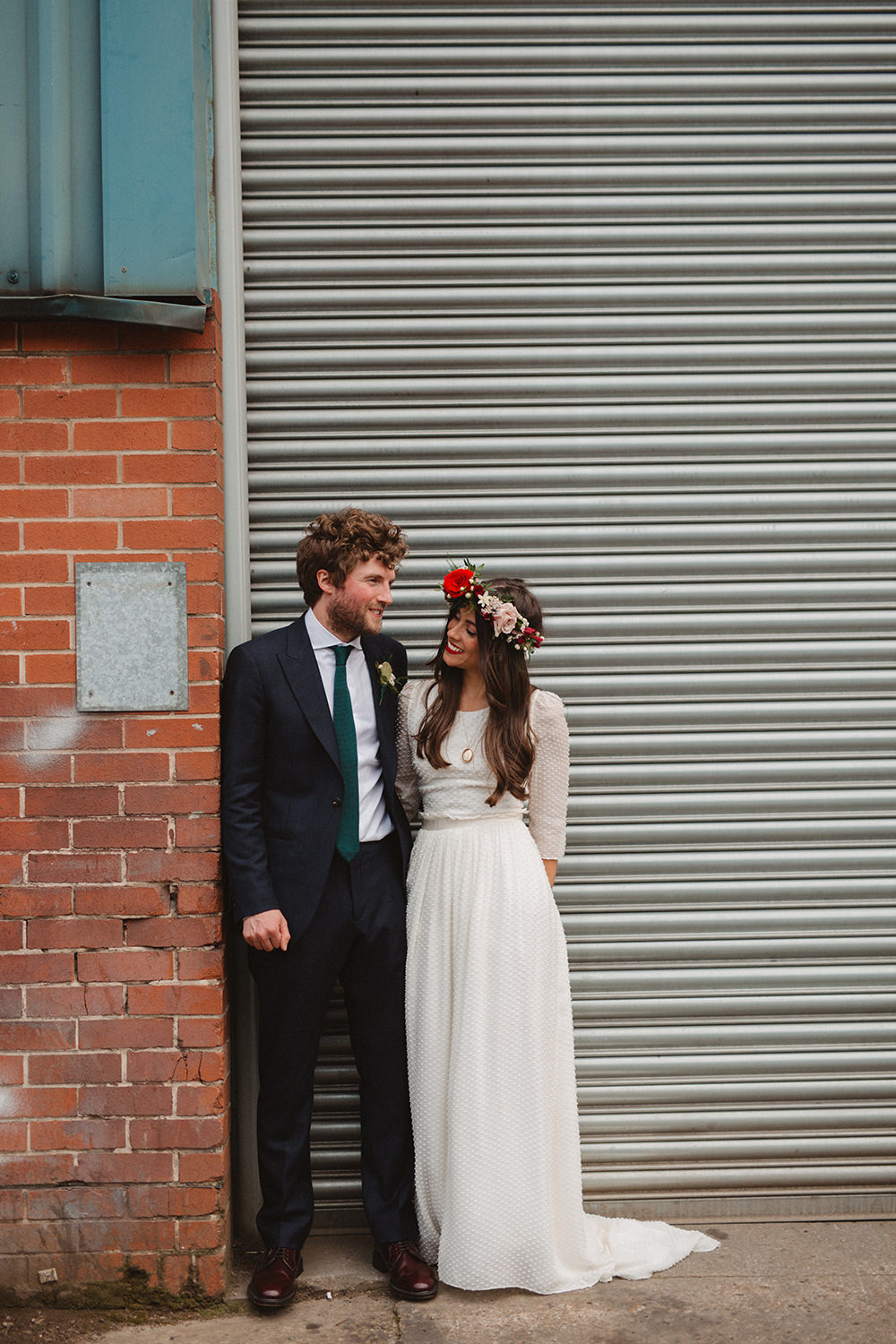 Boho Bride In Laure De Sagazan Baudelaire Bridal Gown At Industrial