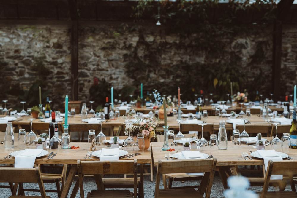 Outdoor Devon Wedding With Pastel Pink And Blue Flowers And Rime