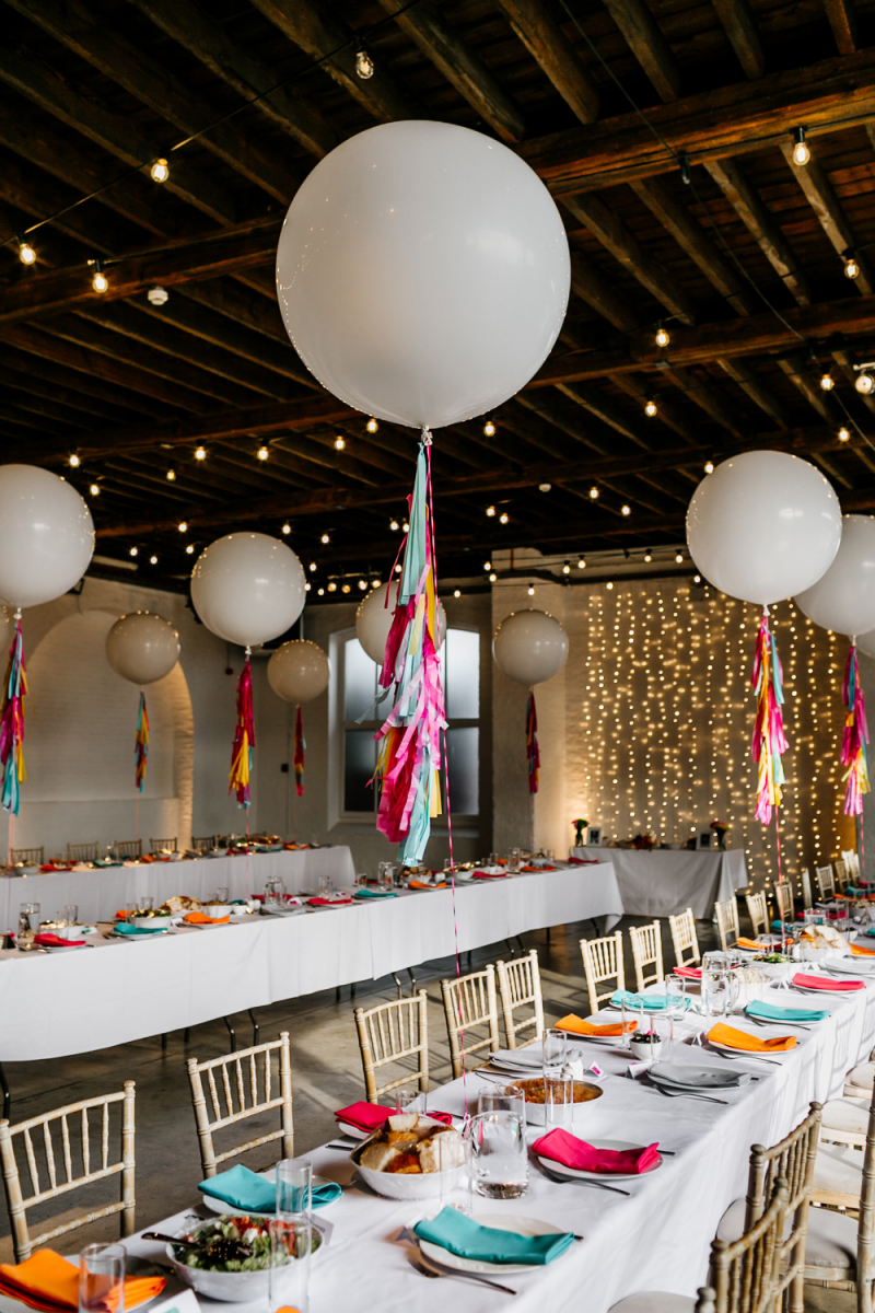 Warehouse Wedding At Trinity Buoy Wharf With Giant Balloons And