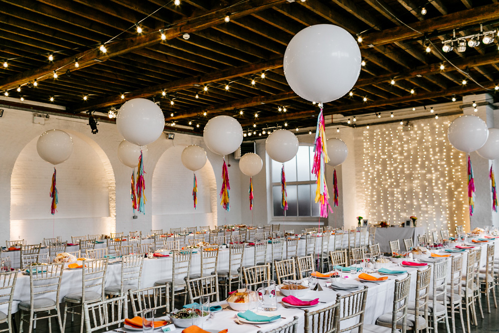 Warehouse Wedding At Trinity Buoy Wharf With Giant Balloons And