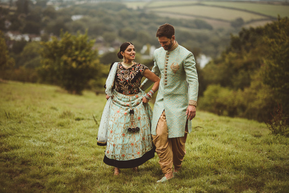 Fusion Rustic Indian Country Wedding At The Green Cornwall