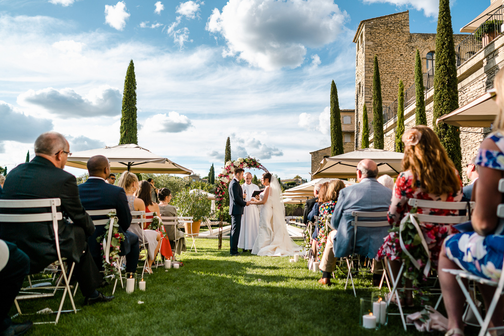 Luxe Pink White Destination Wedding  at La Bastide de 