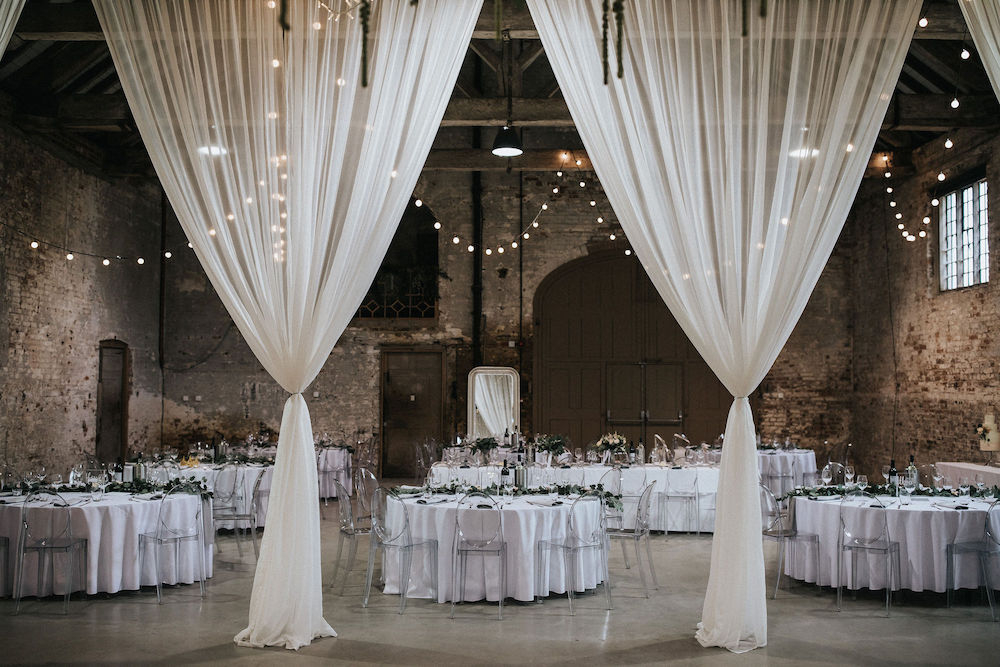 Floral Moon Gate Wedding Decor At Calke Abbey Derbyshire And