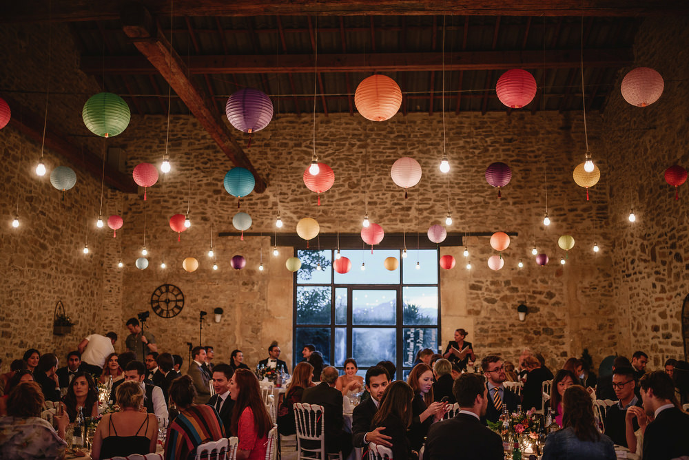 Colourful Chinese Lanterns At Domaine St Germain Wedding Venue