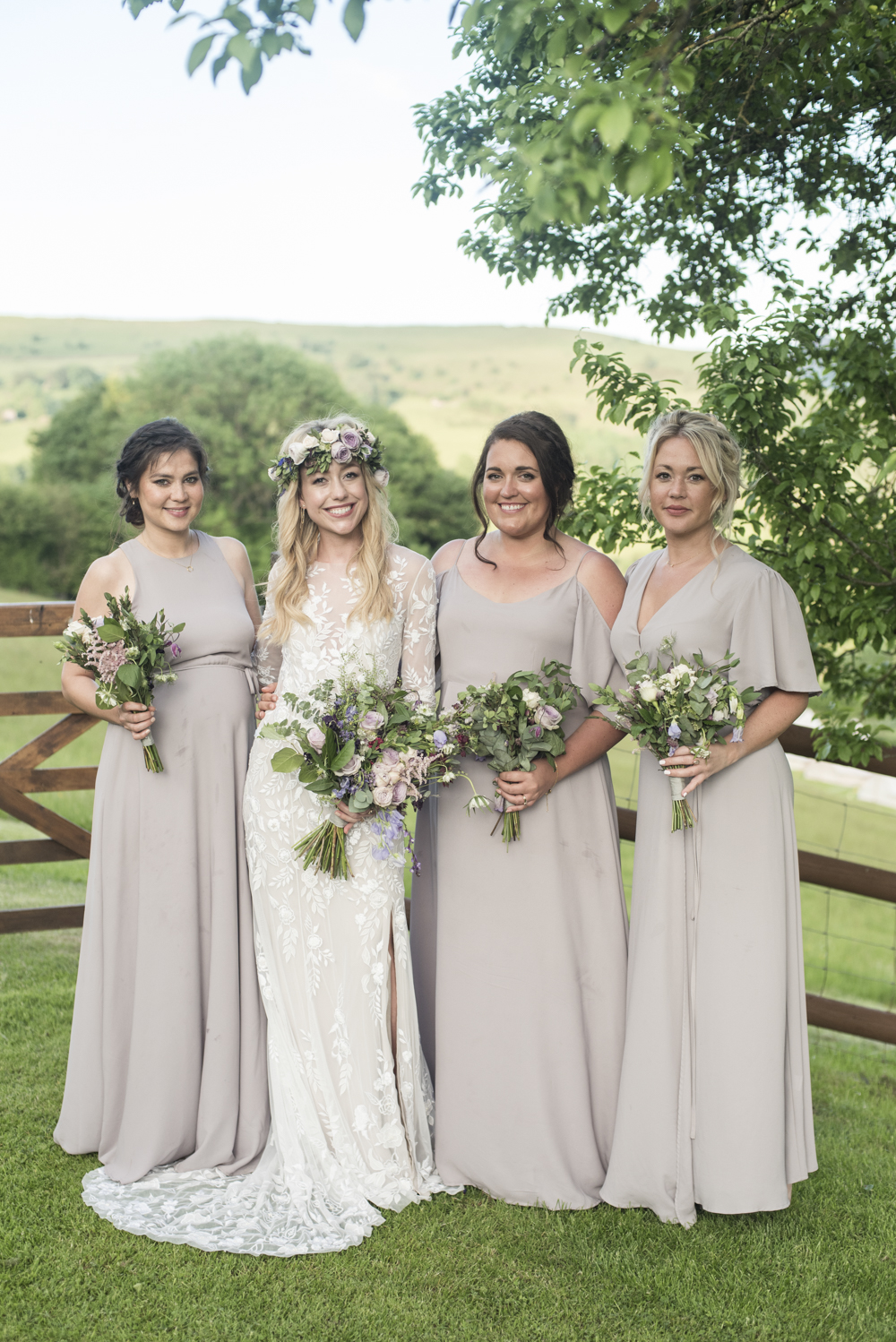 pale grey bridesmaid dresses